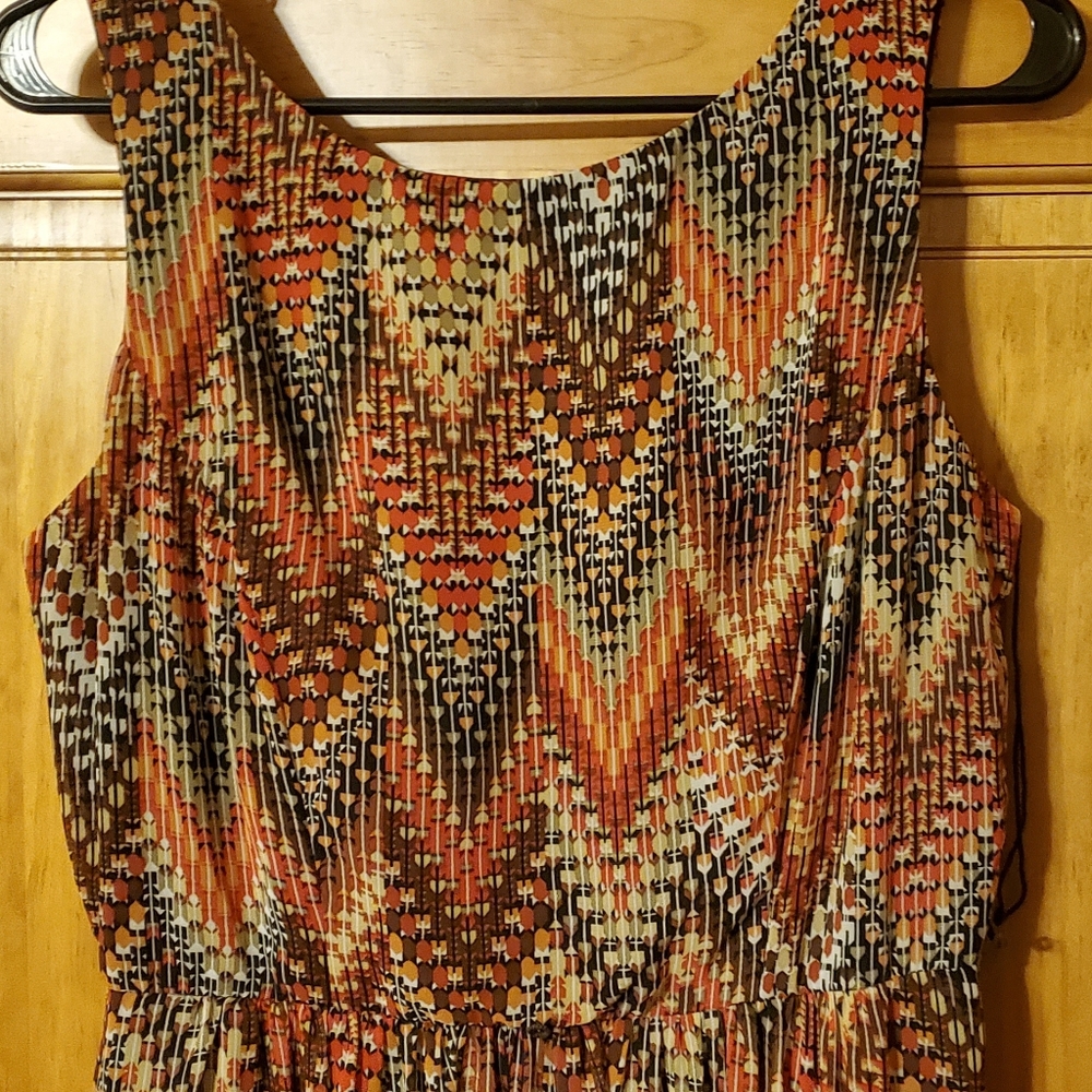 Super chic multicolor boho zip dress